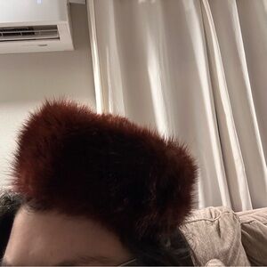 Elegant Brown Fur Headband mink